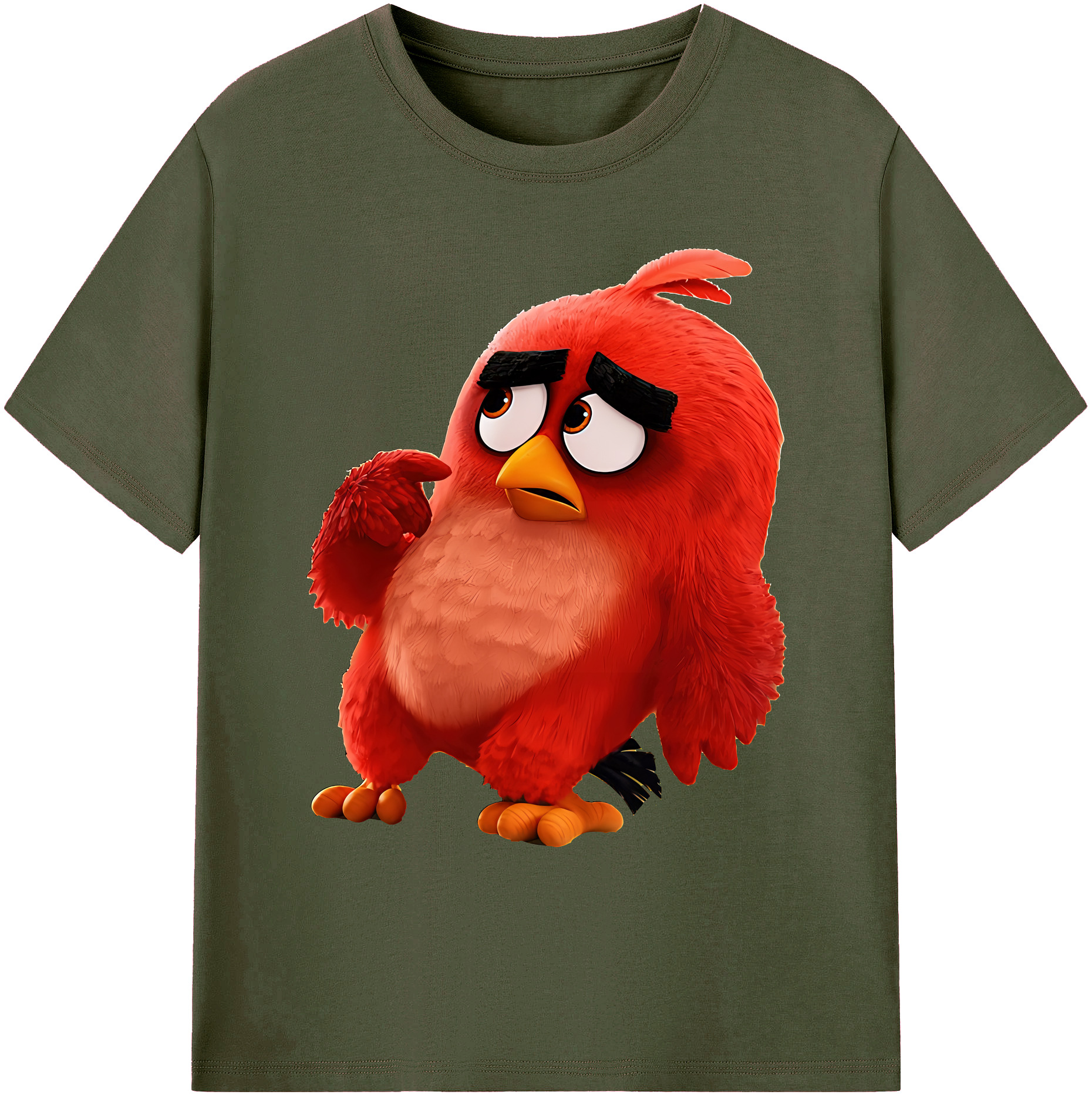 （画像用） Angry Birds アングリーバード 綿100％ メンズ半袖Tシャツ｜肌触りやわらか＆通気性